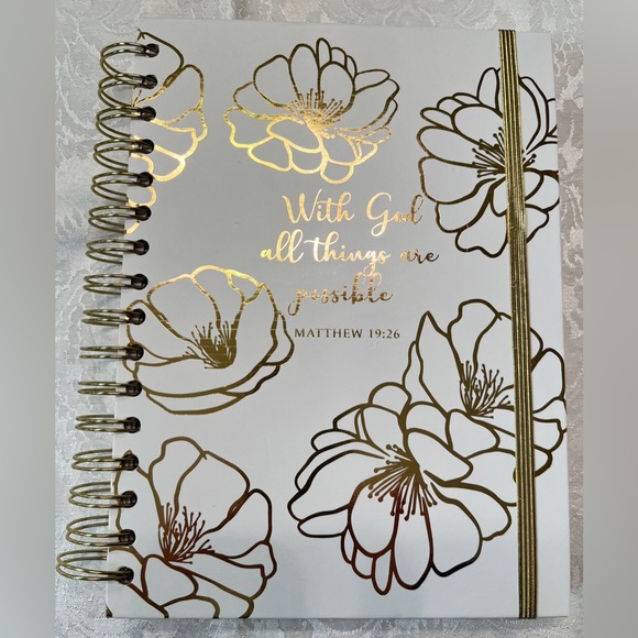 Journal Notebook With God All Things Are Possible, Spiral Hardcover - Picture 5 of 5